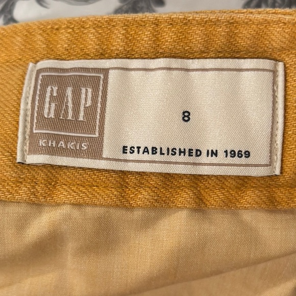 Gap Mustard Yellow Button-Front Skirt - Picture 6 of 7